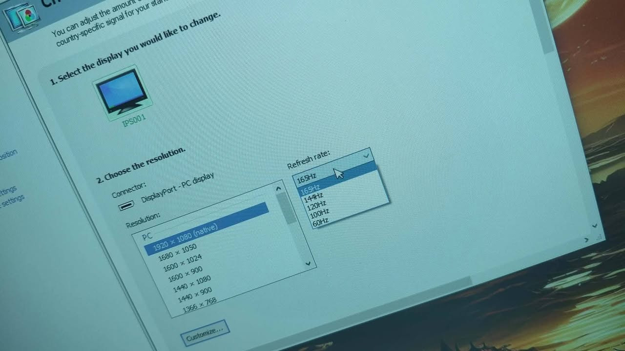 شاشة قيمنق • ١٦٥Hz • ٢٤ إنش