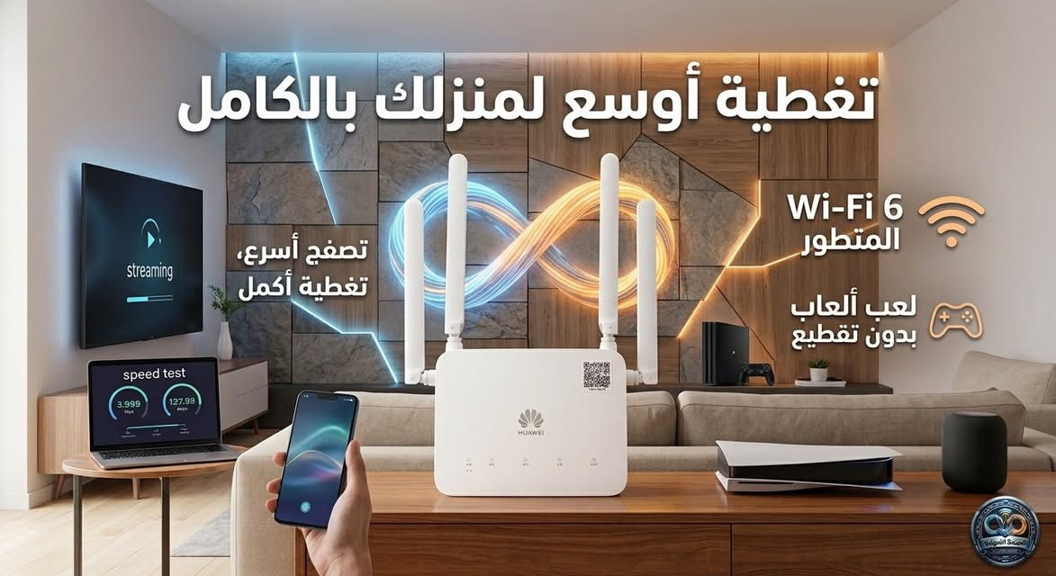 تعبت من تقطيع النت وقت اللعب؟ أو التهنيج أثناء مشاهدة المباريات والأفلام؟ 🤦‍♂️💔

لا تخلي النت الضغيف يخرب عليك وناستك! حان وقت الترقية للراوتر الضوئي الحديث Huawei Wi-Fi 6 🚀✨

📶 شنو راح يفرق وياك؟
• تغطية شاملة: أربع هوائيات قوية توصل النت لكل غرف البيت.
• سرعة واستقرار: دعم كامل لتقنية FTTH بدون أي هبوط بالسرعة.
• بدون تقطيع: العب أونلاين وتفرج دقة 4K بثبات تام.
• أداء حديث: يتحمل ربط كافة أجهزة البيت (موبايلات، شاشات، أجهزة ألعاب) بنفس الكفاءة.

🎁 العرض يشمل فحص الضمان والضبط مجاناً عند الشراء!

📩 احجز جهازك الآن: أرسل لنا رسالة مباشرة على الصفحة أو اتصل بنا:
📞 رقم الهاتف: [***********]
📍
