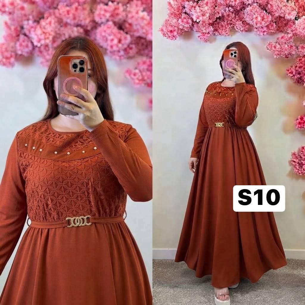 فساتين كريب • مقاس L-XXL • توصيل مجاني