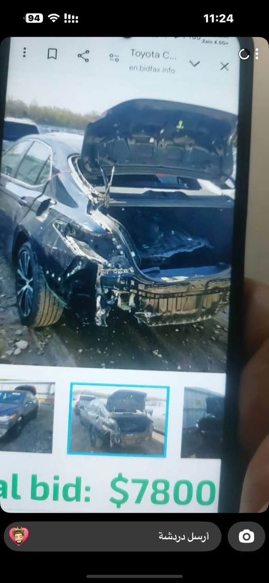 لسلام عليكم. كامري 2018 Se ضرر خلفي بيها 4 قطع بدون دواخل بدون ارباك .. كير محرك تحويل غرامات كلها بشرط السياره رقم اربيل الجديد . مكان صلاح الدين قضاء بيجي ***********
