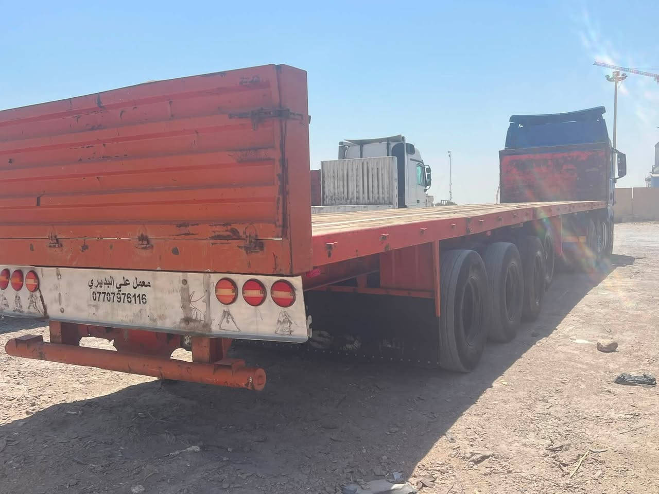 السلام عليكم
عربانه اوربيه للبيع 

شاصي عريض عربانه حماله 

جوبلس جبير 

طول 13,60

مكفوله من كسر والباج  تخم تاير حجم 11 أر 

أربع محاور اثنين رفاع واثنين ثابت 

السعر 65 بيهه مجال مكان العربه ميسان 

للاستفساراتصل عله الرقم *********** ابو سجاد 

ملاحضه اني مكلف بالنشر ماجاوب خاص تفاصيل موجوده يعجبك السعر خابر وتدلل
