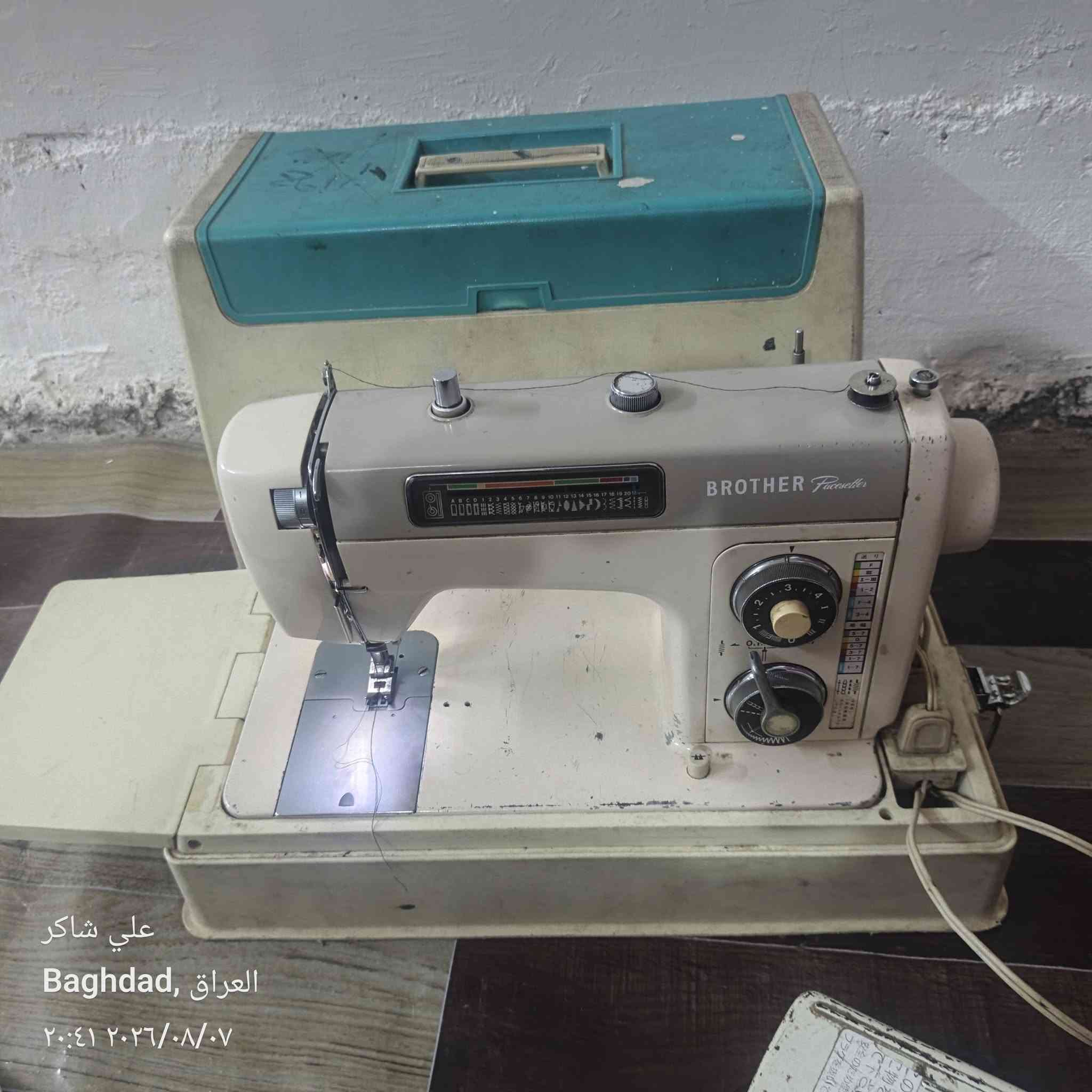 مكينة خياطه للبيع السعر 150 وبيها مجال قليل  برضر ياباني اصلي  هاي المكينه 25تطريزه كلها شغاله باله أم جنطه ع الفحض اني مكاني الطيفيه حي السلام   هذا رقمي ***********هذا كورك واثير  *********** الاثير بي واتساب
