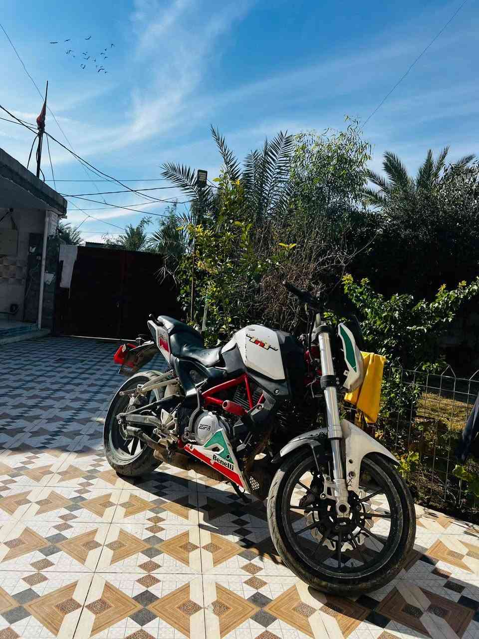 الدراجة هي Benelli 
🏍️ الموديل: Benelli 150
🔥 السعة: 150 سي سي
🔧 القير: 5 سرعات
💨 التبريد: هوائي
⛓️ الدفع: جنزير
السعر خاص ❤️ او اتصال عالهاتف
***********
