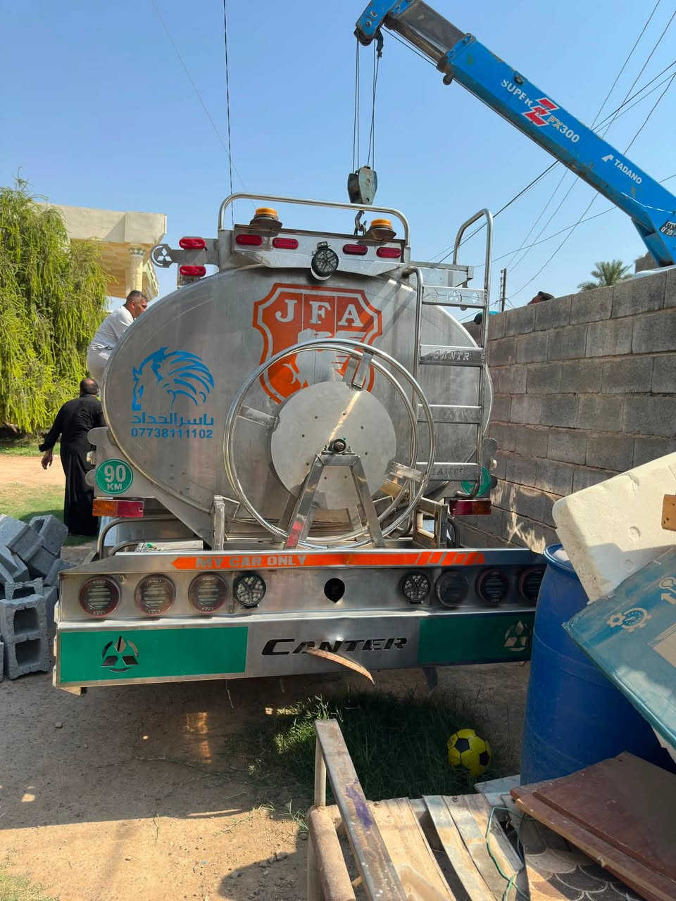 السلام عليكم للبيع مقطورة مياه عذبة (تانكي تنكر)
سعة
7500لتر المقطورة سن ستيل مغلون شغل مضبوط و بجودة
عالية
ستعملة شهرين فقط ، المقطورة مكفولة من اي ضرر حتى لو خدش + نظيفة و ما بيها اي نقوصات + مزودة باضاءة خارجية محيطة شغالة 100%
السعر 80 ورقة وبيها مجال للشراي...
للاستفسار اكثر:
***********
