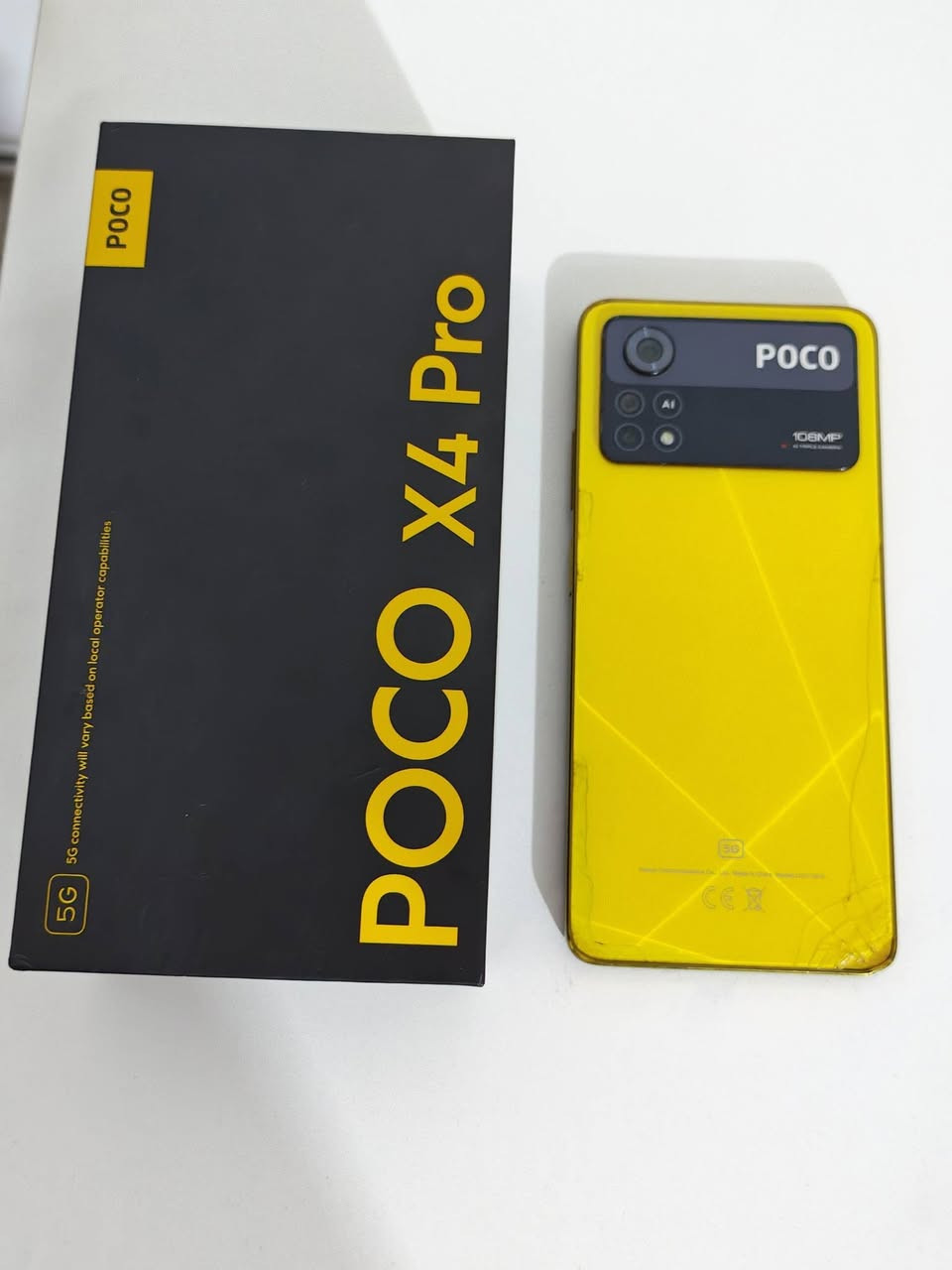 سلام عليكم poco x4pro..5g البيع رام 8 ذاكره 256 
الضهر مكسور بسيط  و طخه بل شاصي   ما مئثره على كلشي 
السعر 175 مكاني البياع  
***********
