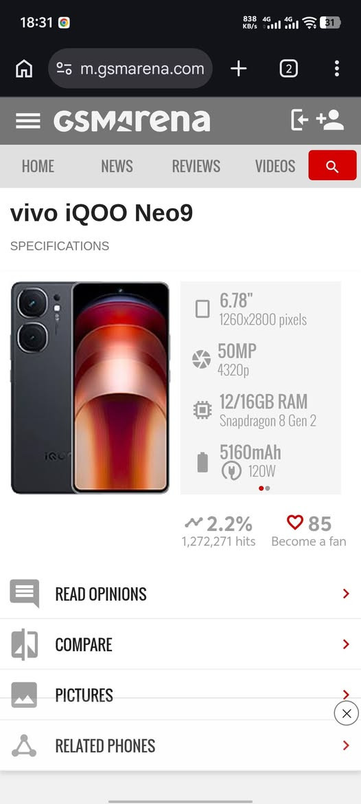 💙 Vivo iqoo neo 9 💙
بۆ فرۆشتن و گۆڕینەوە

بێ ئەشیا 
98% خاوێن نەکراوە بێ عەیب بەزەمان
pubg / 120fps
ڕام 12+12
256گێگا
2سیم
پاتری 5160 و 120 وات فاست چارج 
snapdragon 8 gen 2
کامێرا 50mp و ٢٠x zoom  و ڤیدۆ بە 8k.30fps کامێرای زۆر نایاب
شاشەیەکی گەورە زۆر جوانی  ltpoamolid 144hz 
 زمانی عەرەبی تیایە
 بەزەمانی ئەپدەیت
لە هەمو ڕویەکەوە دەرەجە یەک 
 
 نرخ 220 دۆلار قفل بێ معاملە 

*********** 📞 وەتسئەپ السليمانية, العراق
