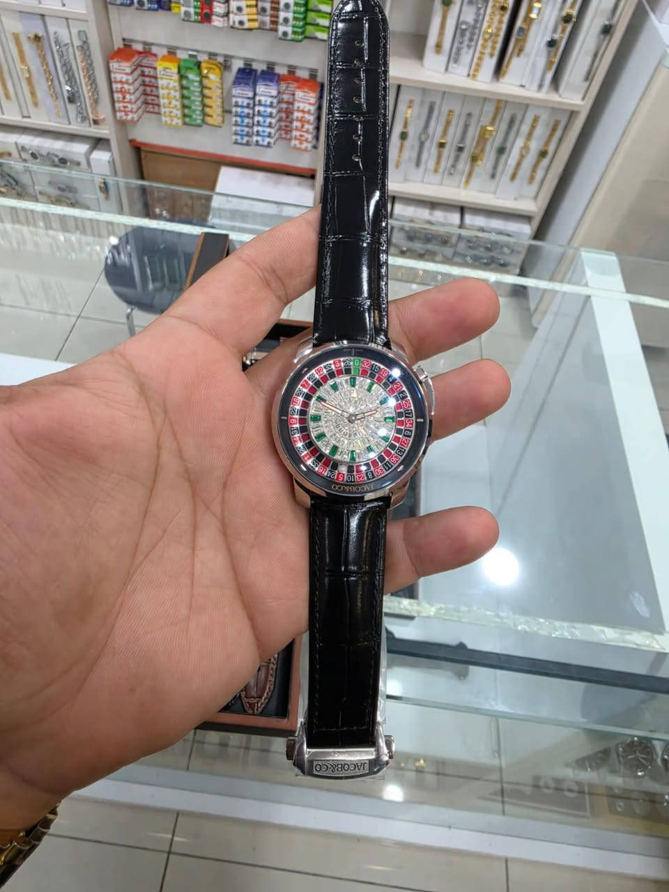 لا توجد تفاصيل

نص مكتوب في الصور:
- J&CO JACOB & CO GENÈVE ART . TIME . LEGACY More Than Just a Watch EXTRAORDINARY CRAFTSMANSHIP TIMELESS BEAUTY EXQUISITE DETAILS PRECIOUS GEMSTONES MASTERPIECE OF FINE JEWELRY PREMIUM LEATHER STRAP JACOB & CO GENÈVE WHEN ART MEETS TIME
- متوفر أمازون كركوك ستور · Amazon Kirkuk Store · 1 س · سلام عليكم اخوان ... المزيد
- 1/7 All images Product(7) Variations(7) Rs. 12,399 Purchase