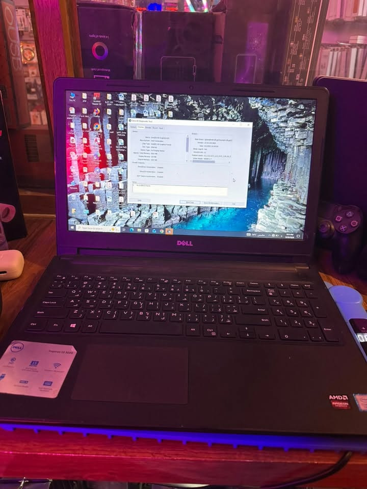 💻 لابتوب DELL Inspiron 15 نظيف جداً للبيع 💻
🔹 الموديل: Dell Inspiron 15 3000 (3567)
🔹 المعالج: Intel Core i5 - الجيل السابع (i5-7200U) 🚀
🔹 الرام (الذاكرة العشوائية): 4 جيجابايت (4GB RAM).
🔹 كارت الشاشة: اللابتوب بيه كارتين شاشة:
1. داخلي: Intel HD Graphics 620.
2. خارجي: AMD Radeon Graphics (ممتاز للشغل والتصميم والألعاب الخفيفة).
🔹 الشاشة: مقاس 15.6 بوصة بدقة عالية Full HD (مضادة للتوهج Anti-Glare مريحة للعين).
🔹 مميزات إضافية:
 كاميرا HD 📷.
 كيبورد مقاوم لانسكاب السوائل (Spill-Resistant) ⌨️💧.
 منافذ HDMI و SD Card Reader.
 واي فاي وبلوتوث.
🔹 النظافة: 95% (اللابتوب أخت الجديدة ومابيها أي نقص).
هارد. 1 تيرا hdd 
والصور كلشي بيها 

***********

السعر 230

نص مكتوب في الصور:
- Task Manager File Options View Processes Performance App history Startup Users Details Services CPU 3% 0.74 GHz Memory 3.1/3.8 GB (82%) Disk 0 (C: E: F:) HDD 99% GPU 0 Intel(R) HD Graphics ... 1% GPU 1 Radeon (TM) R5 M430 0% (28 °C) Disk 0 (C: E: F:) Active time 60 seconds Disk transfer rate 60 seconds Active time 99% Average response time 13.5 ms Read speed 3.7 MB/s Write speed 0 KB/s Fewer details
- (C: E: F:) ST1000LM035-1RK172 100% 0 10 MB/s 7 MB/s 0 Average response time 16.1 ms Capacity 932 GB Formatted 932 GB System disk Yes Page file Yes Type HDD Write speed 344 KB/s