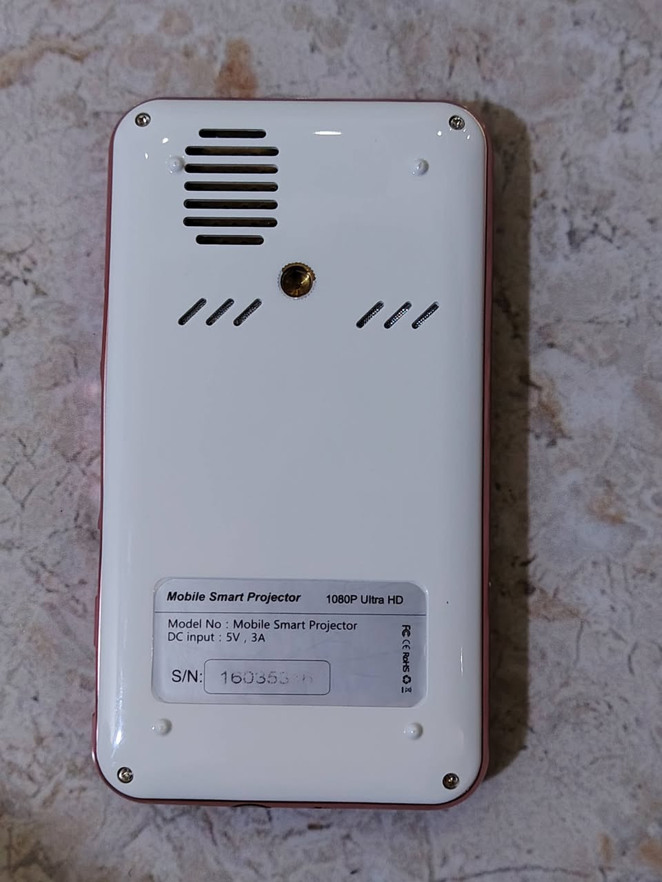 السلام عليكم،، داتشو للبيع
mobile Smart projector
الجهاز مستعمل حيل قليل نضافة 100%، الدقة تصل إلى 1080p Ultraa Hd الجهاز ماداخل اي صيانة، يحتوي على منفذ Hd، ومنفذين usb, وعلى مكان لوضع الميموري, يجي ويا الاستاند، وكيبل Hd وريمونت التحكم، والشاحنة

للتواصل على هذا الرقم *********** يحتوي على واتساب.
