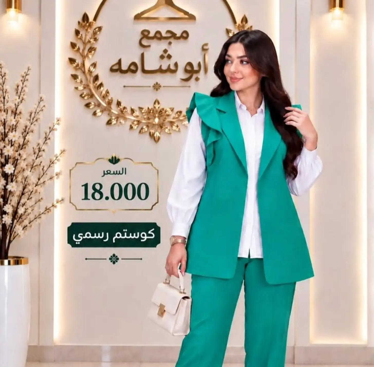🔥 السعر 18.000 فقط 🔥 ✨ كوستم رسمي 3 قطع ✨ قميص + بيست + بنطلون 🤍 موديل أنيق ومرتب، مناسب للدوام والمناسبات 🌸 متوفر بعدة ألوان مميزة ✨ 📍 مجمع أبو شامه كربلاء – شارع السناتر 📞 للحجز والاستفسار:  *********** *********** 🚚 متوفر توصيل

نص مكتوب في الصور:
- مجمع أبو شامه
- السعر
- 18.000
- كوستم رسمي
- السعر 18.000 كوستم رسمي
- مجتمع أبو شامه السعر 18.000 كوستم رسمي