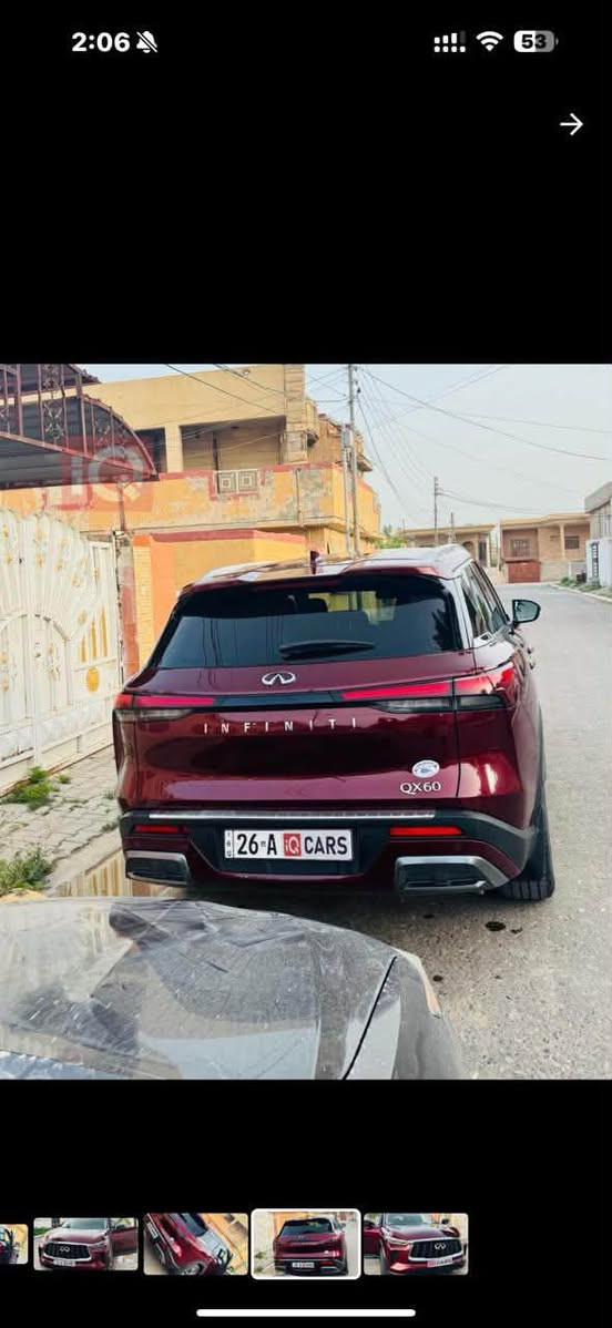 للبيع إنفينيتي QX60 Luxe موديل 2022

🚘 الفئة: Luxe
📅 الموديل: 2022
⚙️ المحرك: V6 سعة 3.5 لتر
🐎 القوة: 295 حصان
🔄 ناقل حركة: أوتوماتيك 9 سرعات
🪑 المقاعد: 7 ركاب
💡 مواصفات وتجهيزات Luxe
❄️ تكييف
📱 شاشة ونظام ترفيه واتصال
🛡️ أنظمة أمان ومساعدة للسائق

💰 السعر: 265 ورقة
📍 الموقع: صلاح الدين

للمهتمين، تفاصيل السيارة والفحص متوفرة عند التواصل.

📞 للتواصل: ***********

نص مكتوب في الصور:
- 2:06 53 26 A IQ CARS