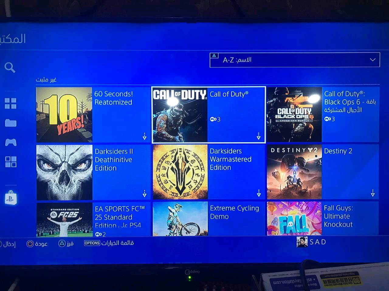 السلام عليكم بلي 4 سلم اون لاين لوك ستيكر تحديث 13:50 وياه قرصينfc24 و gta 5 وبي 35 لعبه او اكثر داخل الجهاز عنواني بغداد الزعفرانيه *********** واتساب