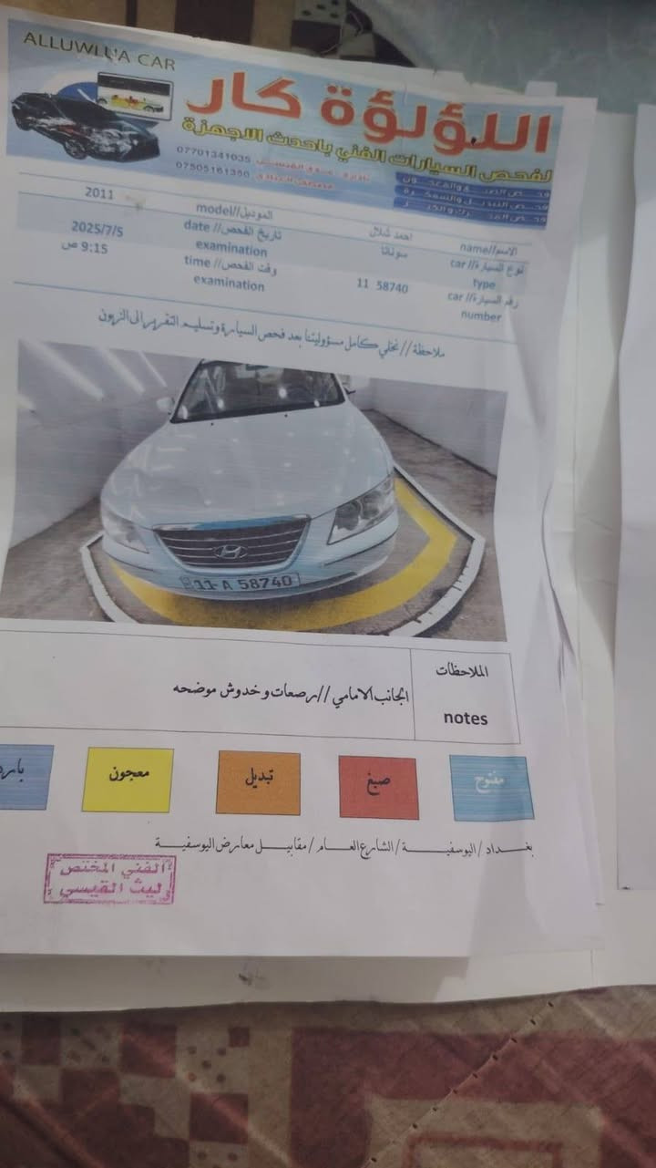 سوناتا بغداد 2011محرك 2400 1/1 السعر150بيها مجال للشراي التواصل***********
***********
