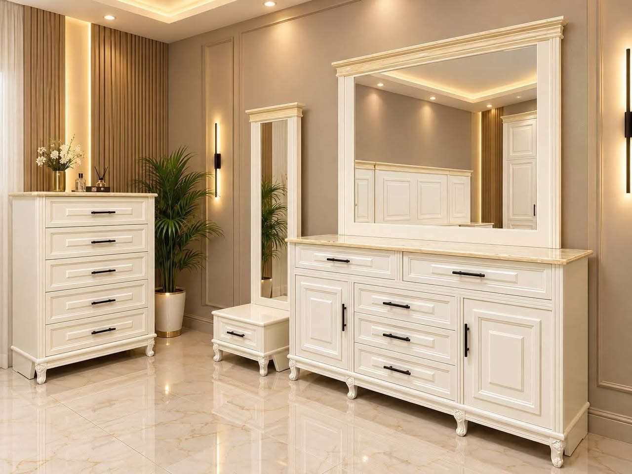 غرفة نوم عراقية • نجارة ١٠٠٪ • ١١ قطعة