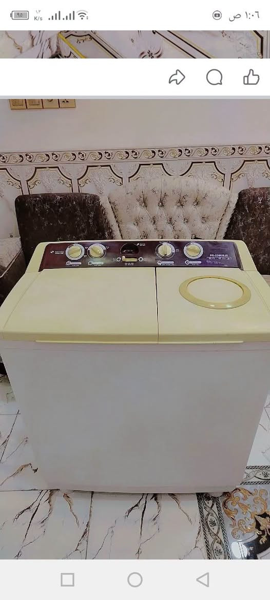 مستعدون لصيانة وتصليح كافة انواع الغسالات العادية والاوتوماتيك بحترافية تامة وخبرة 27 عام.. مكاني كوفة شارع المعمل /هاتف ***********
ورشة ابو مصطفى الجبوري.. 
مستعدون لصيانة وتصليح كافة انواع الغسالات العادية والاوتوماتيك بحترافية تامة وخبرة 27 عام.. مكاني كوفة شارع المعمل /هاتف ***********

نص مكتوب في الصور:
- السلام عليكم عدي هاي غسالة ع فحص أريد ابدله بكاونتر أبو سنك
- السلام عليكم عدي هاي غسالة ع فحص أريد ابدله بكاونتر أبو سنك سوق الغزل في النجف