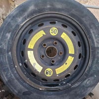 ويل حديد حجم ١٨ يتحمل تاير قياس ٢٣٥/٦٠/١٨ هو سبير تاير مال بورش كاين ق...