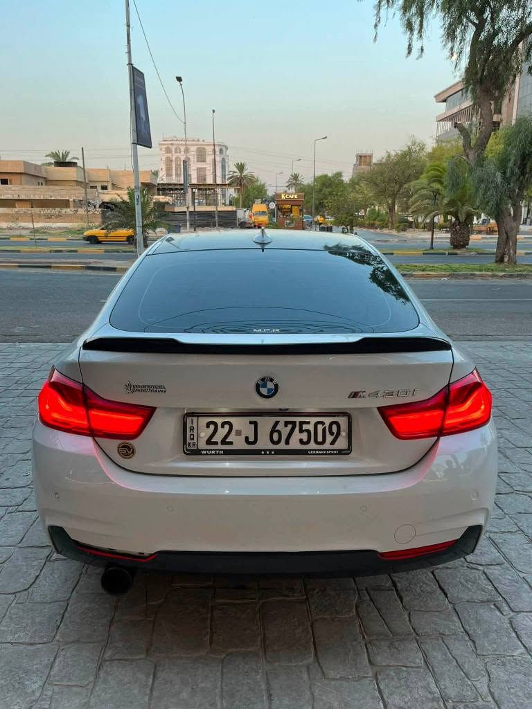 بي ام دبليو 430i بسعر 188 
***********
bmw 430i m package 2018
 grancoupe 
ماشيه 95ميل
رقم اربيل تحويل ثاني يوم
المواصفات فتحة سقف داتاشو
جنطة كهرباء عند الاقتراب
داخل جلد قرميدي (عسلي) 
 دركة m
ماوس لمس
شاشة نتفكيشن كاربلي
حساسات امامي خلفي
لايتات ادابتف متحرك
اوتو ستوب
تدفئة مقاعد
بصمة تشغيل
شفتات ستيرن
مقاعد خزن ثلاث وضعيات
لد داخل السيارة بلادي متغير
دعامية m sport امامي خلفي
اكزوز بي بوب كورن خفيف بلادي
اربع وضعيات قيادة
سيارة فول مواصفات ١/١الاضافات
ثلاث قطع m بيانو بلاك لحية اصلية
شفتات ستيرن m اصليات كبار
دوسات جانبية
زعانف اصلية بيانو بلاك m
شباك امامي بيانو بلاك 
بيانو بلاك m سبويلر
ويل m4 قياس ١٨
سيارة حادثها بنيد وجاملغات امامية ثنين راجع بارد وصبغ فقط بدون تبديل وبدون دواخل فقط ايرباكات ستيرن وبردة طاكات ومرجع سستم مكان السيارة بغداد شهداء العبيدي بغداد, العراق
