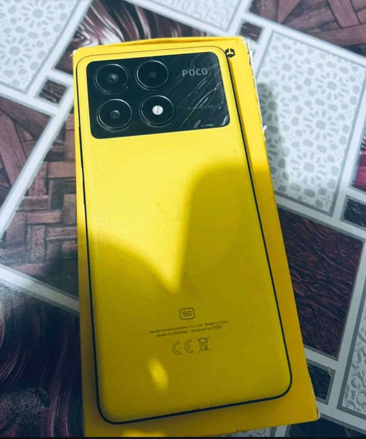 العملاق بوكو x6 برو 5g
ذاكرته 512
العشوائيه 12+12 = 24
 ببجي  يشغل120 فريم
النقال استعمال قليل اخو الجديد 

للبيع سعره 325 بي مجال قليل جدا حك الجيه 
مكاني بصره جزيره
رقمي ***********

نص مكتوب في الصور:
- Xiaomi HyperOS 2.0.207.0 تحديث اسم الجهاز POCO X6 Pro 5G التخزين ٦٠,٧ ج.ب/٥١٢ج.ب إصدار نظام التشغيل (ل POCO) 2.0.207.0.VNLMIXM إصدار Android 15 AP3A.240905.015.A2 تحديث أمان نظام Android 2025-11-01 المواصفات والمعلومات التفصيلية