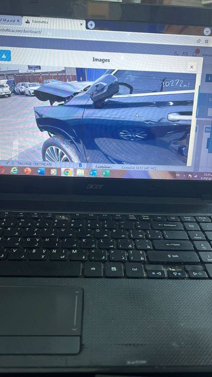 ***********
كلكرفي ٢٥ سياره ماشيه ٢٠الف كيلو السعر ٢٦٥ حره باسم باب بارد  الغلفي بارد تبديل فقط بنيد

نص مكتوب في الصور:
- قوائم مراقبة السيارات Transbaltica transbaltica.com/dashboard/ Images IL-SALVAGE CERTIFICATE Container: Consolidated 6152 [40' HC] EN acer
- Transbaltica Images IL - SALVAGE CERTIFICATE Container: Consolid_6152 [40' HC]
- قوائم مراقبة السيارات Transbaltica transbaltica.com/dashboard/ Images Container: Consolid_6152 [40' HC] IL - SALVAGE CERTIFICATE
- Transbaltica
- baltica.com/dashboard/
- Images
- IL - SALVAGE CERTIFICATE
- Container: Consolid_ 6152 [40' HC]
- 10272ml
- قوائم مراقبة السيارات Transbaltica transbaltica.com/dashboard/ Images IL - SALVAGE CERTIFICATE Container: Consolid_6152 (40' HC)
- Viewer
- IL- SALVAGE CERTIFICATE
- Container: Consolid 6152 (40' HC)
- EN
- 99697445x
- 11:14,
- ٢٠٢٧/٠٤/٠٢
- قوائم مراقبة السيارات المفضلة Transbaltica transbaltica.com/dashboard/ Images Container: Consolid 6152 (40' HC) IL SALVAGE CERTIFICATE acer
- قوائم مراقبة السيارات المفضلة
- transbaltica.com/dashboard/
- Vehicl
- Vehicle Inf
- Model:
- VIN:
- Color:
- Fuel:
- Keys:
- Title: IL - SALVAGE CERTIFICATE
- Container: