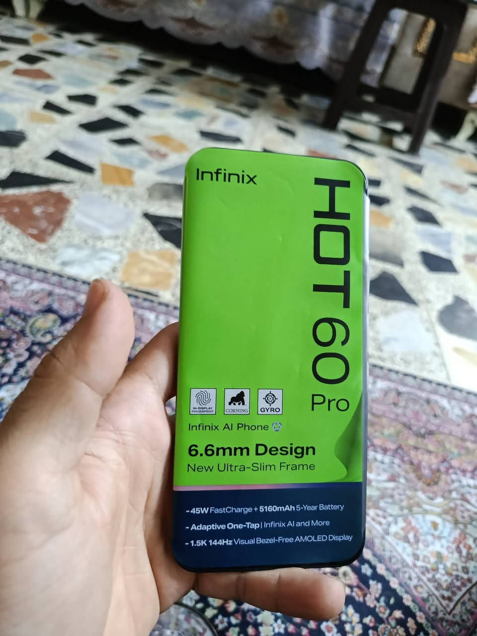انفينيكس هوت ٦٠ برو • مستخدم يومين • شاشة AMOLED ١٤٤Hz