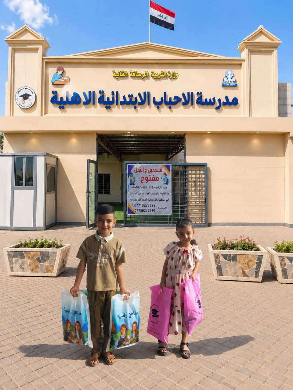 "ما زال باب التسجيل مفتوحاً في مدرسة الأحباب الابتدائية الأهلية"

نستمر باستقبال طلبات التسجيل للعام الدراسي الجديد، ونرحّب بأبنائنا التلاميذ بكل محبة 🤍
بادروا بحجز مقاعدكم، وابدؤوا معنا عاماً دراسياً مليئاً بالنجاح والتميّز.💙

#ادارة مدرسة الاحباب الابتدائية الاهلية.   

للأستفسار اكثر يرجى التفضل الى مقر المدرسة او الاتصال على الرقم 
التالي:   📞
          ***********
***********
🔻 العنوان : الزعفرانية _ الاربع شوارع قرب مستوصف السندباد
