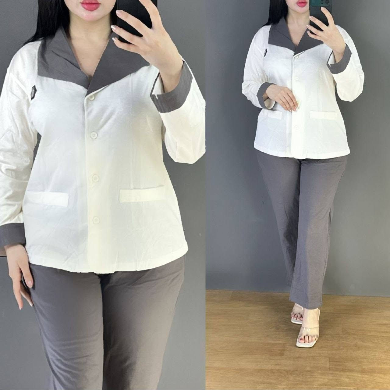_حصرآ 

تراك  نسائي قميص دكم بهاري    

الخامه فانيلا زبده مكفول خالي من البولستر 

القياسات M. L. XL.  قالب كبير

 قياس العارضه M

سعر الدرزن  60 الف

نص درزن 30 الف
