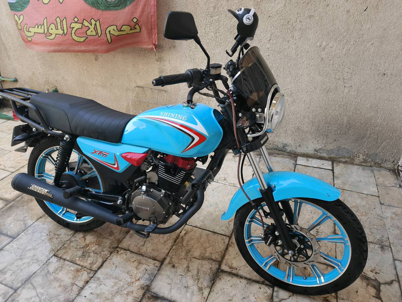 دراجه شاينيك 2023 مرقم بغداد مكاني الحريه دراجه جديده قبل شهر اخذتها السعر مليونين وبي مجال***********