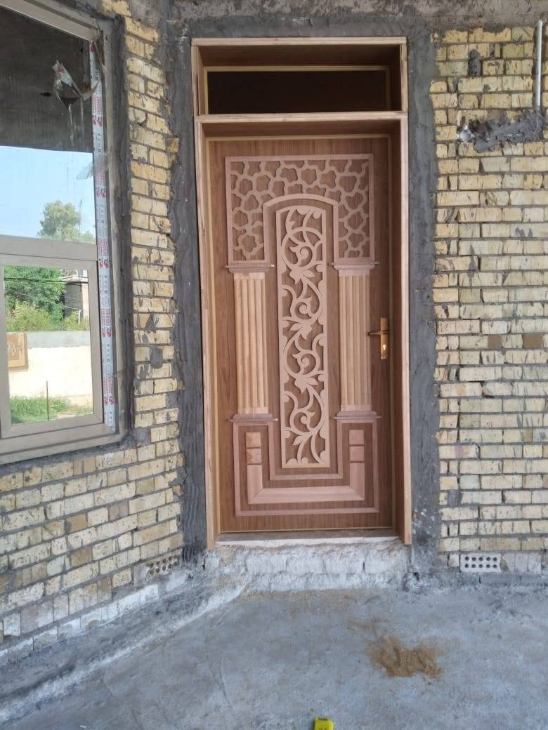 نجارة الخير والبركة لعمل الابواب والملابن الرئاسية داخل وخارج الموصل للتواصل 0772693262او ***********

نص مكتوب في الصور:
- الرسام والنحات الأكاديمي last seen today at 6:58 PM ستاذ مبشر هذا الباب مال الاستقبال الداخلي هسه خلينا هيكل مغسلة فتعارض مع فريم الباب بحكم المساف ما اريد انحف من المغسلة اكدر اعرض فريم الباب على كامل الجدار اللي حواليه حتى اتخلص من هذا العيب 3:10 PM يعني هيج 3:28 PM ها ستاذ مبشر؟ 5:27 PM 0:16 5:49 PM هو شوكت التركيب