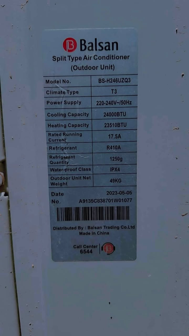 سبلت نوع بلسان حجم 2طن تدفئة تبريد 
غاز 410 اجهزه نظافه 💯% انتاج 2023 
بلادي على وضع شركه بدون اي تصليح 
ملحقاته كامله 
بواري ريمونت قاعده وايرات
 وغازه مقفول يعني جاهز من كلشي 

سعر الجهاز 450 نهايته 

اذا عندك عاطل ناخذه وتنطينه  فرق 

📍 مكاني بغداد الرصافه 
📞للاتصال بالرقم ***********او وتساب
يوجد خدمة توصيل 🚛 داخل بغداد
