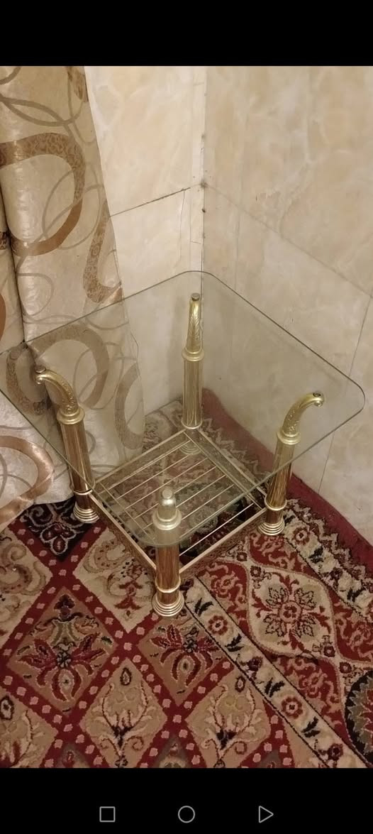 طبلات مودرن +ميز طعام ستيل جام طابقين الفوك للاكل ولجوة للفاكهة كوفه ***********
