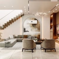 تصميم داخلي • صالة معيشة • بابل الحصوة