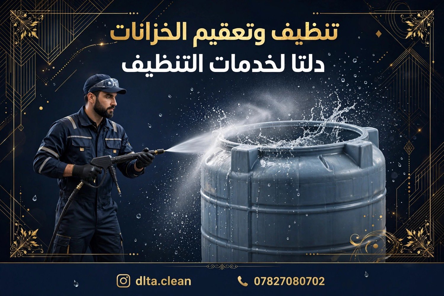 دلتا لخدمات التنظيف ✨
النظافة مو خيار... النظافة فن وإتقان 💎
شاهدوا مجموعة خدماتنا المميزة 👆
🏡 تنظيف المنازل الفاخرة
نحوّل بيتك لمكان يلمع ويبهر الضيوف
🛢️ تنظيف وتعقيم الخزانات
مياه نقية وآمنة لعائلتك بمواد صحية مضمونة
💎 تلميع الأرضيات الملكية
رخام وسيراميك يلمع مثل المرايا
☀️ تنظيف ألواح الطاقة الشمسية
رفع كفاءة التوليد وحماية استثمارك
🏢 تنظيف المباني الشاهقة
واجهات زجاجية وحجرية بأعلى معايير الاحترافية
📲 احجز الآن:
📞***********
