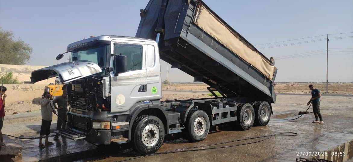 سكانيا عقرب 2010 محرك 480،باج بطن، تخم تاير، السيارة جاهزة للعمل باسمي رقم الماني تحويل ثاني يوم 
البصرة -شط العرب
اتصال ***********

نص مكتوب في الصور:
- 27/09/2026 08:53
- 27/09/2026 09:44
- 27/09/2026 09:28