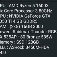 تجميعة مستعملة • Ryzen 5 1600X • GTX 1050 Ti