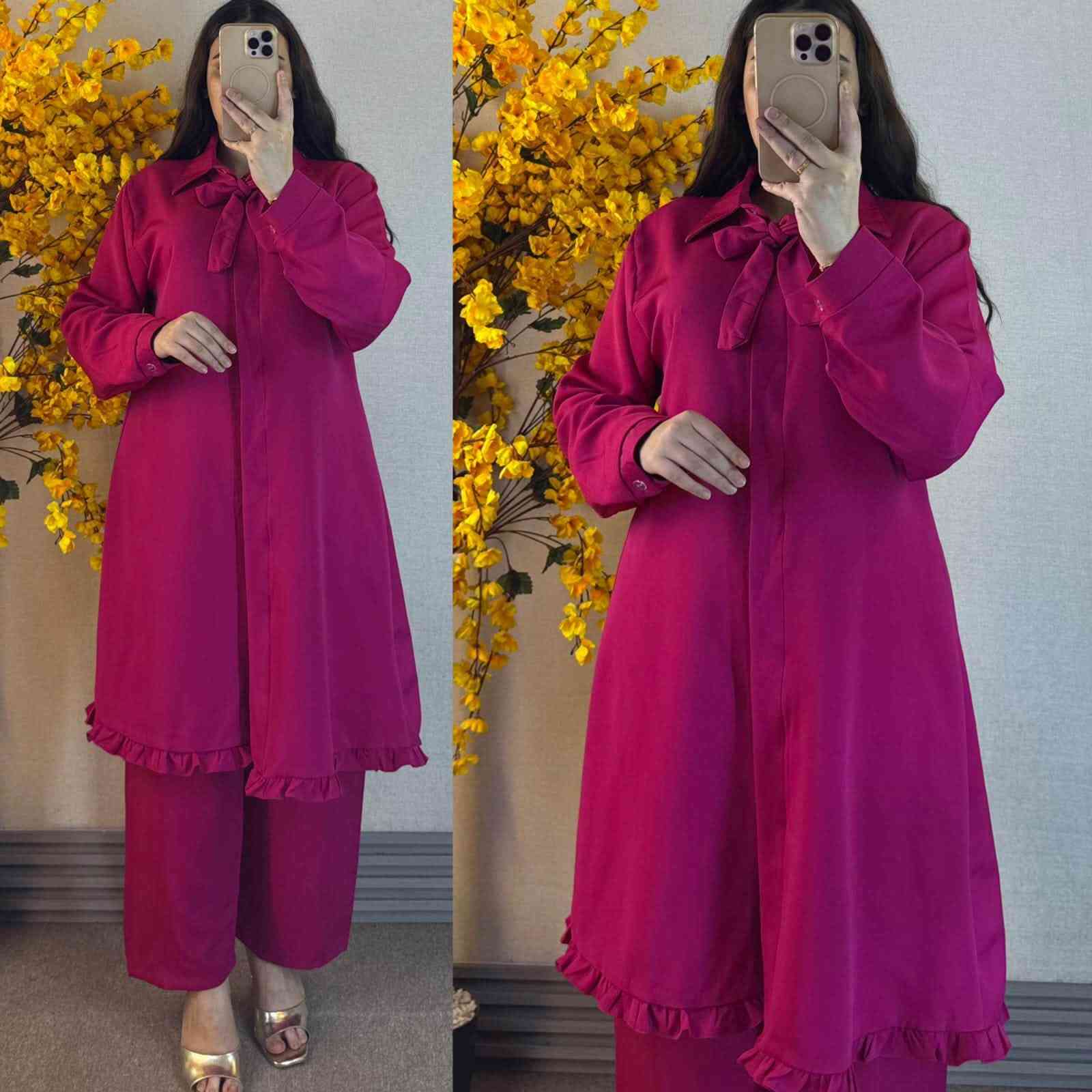 ✨ أناقتچ تبدأ من اختيارچ ✨

سوت نسائي راقي مكوّن من قطعتين 💕
تصميم أنيق، مرتب ومناسب للطلعات والمناسبات 🌷

🎨 متوفر بـ 8 ألوان مميزة حتى تختارين اللون اللي يناسبچ
👗 خامة مرتبة وتفصيل أنيق
📦 متوفر للطلب
🚚 توصيل متوفر
كل هذا الجمال 20 الف بس 

اختاري لونچ المفضل وخلي أناقتچ تحچي عنچ 🤍

📩 للطلب والاستفسار راسلونا على الخاص 
***********
