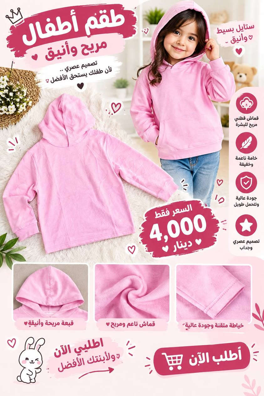 الحجز عالواتساب ***********
رقم وعنوان كامل وسكرين من البث
رابط التيك توك فضلا متابعه 
tiktok.com/@shahona_store10
#ملابس ##ملابس اطفال #بات_بات #تراكات_نسائيه

نص مكتوب في الصور:
- لأنك تستحقين الأفضل شهونه استايل ملابس اطفال ونسائيه اليوم تخفيضات سوينا لكم جودة عالية .. أسعار مناسبة .. أناقة لكل الأذواق ملابس أطفال ملابس نسائية توصيل لجميع المناطق جودة مضمونة تصاميم عصرية وأنيقة مقاسات تناسب كل الأعمار تابعونا في القناة لا تفوتوا عروضنا الحلوة
- دفء وأناقة لأطفالك تصميم مريح .. خامة ناعمة مناسبة لأجواء الشتاء دفء وفخامة صغارنا دفئ جداً خامة ناعمة ومريحة جودة عالية وتحمل طويل مناسب للأطفال بطانة فرو ناعمة تدفي الطفل دافئ تفاصيل أنيقة وتطريز مميز أساور مرنة تغلق علي الجسم بشكل مريح أرجل مطاطية تمنع دخول الهواء البارد متوفر بلونين كحلي أحمر مظهر أجمل في كل الأوقات السعر فقط ٧ الف المقاسات المتوفرة المقاس 1-1ية سنة 2-4 سنة 3-5 سنة 4-5 سنة الطول المناسب 80-190 سم 90-100 سم 100-110 سم 110-120 سم اطلب الآن جودة مضمونة دفع عند الاستلام (اختياري) توصيل سريع لجميع المحافظات
- طقم أطفال أنيق راحة وأناقة كل يوم تصميم عصري .. خامة ناعمة مناسب لجميع الأوقات قماش ناعم ومريح خامة ناعمة وخفيفة جودة عالية وتحمل طويل مناسب لكل المناسبات قبعة مريحة وأنيقة خصر مطاطي مريح خامة ناعمة مظهر أنيق لصغيرتك 5,000 دينار اطلب الآن
- طقم أطفال مريح وأنيق تصميم عصري .. لأن طفلك يستحق الأفضل مظهره كولى لصغارك قماش قطن مريح للبشرة خامة ناعمة وخفيفة جودة عالية وتحمل طويل تصميم عصري وجذاب قبعة مريحة وأنيقة طبعة مميزة وواضحة خصر مطاطي مريح مناسب للمشاوير واللعب السعر فقط 4,000 دينار اطلب الآن توصيل سريع لجميع المحافظات دفع عند الاستلام (اختياري) جودة مضمونة
- طقم أطفال مريح وأنيق تصميم عصري .. لأن طفلك يستحق الأفضل ستايل بسيط وأنيق قماش قطني مريح للبشرة خامة ناعمة وخفيفة جودة عالية وتتحمل طويل تصميم عصري وجذاب السعر فقط 4,000 دينار قبعة مريحة وأنيقة قماش ناعم ومريح خياطة متقنة وجودة عالية اطلبي الآن ولأبنتك الأفضل أطلب الآن
- طقم أطفال مريح وأنيق تصميم عصري .. لأن طفلك يستحق الأفضل مناسب لكل الأوقات قماش قطني مريح للبشرة خامة ناعمة وخفيفة جودة عالية وتحمل طويل تصميم عصري وجذاب السعر فقط 5,000 دينار ياقة مريحة طبعة أنيقة خصر مطاطي مع رباط أكمام مريحة إطلالة مميزة لصغيرك اطلب الآن
- طقم أطفال مريح وأنيق تصميم عصري .. لأن طفلك يستحق الأفضل ستايل مميز لكل الأوقات قماش ناعم ومريح للبشرة خامة عالية الجودة جودة عالية وتدوم طويلاً تصميم عصري وجذاب السعر فقط 3,000 دينار ياقة مريحة طبعة مميزة وواضحة أكمام مرتبة خياطة متقنة وجودة عالية اطلبي الأن ولابنتك الأفضل اطلب الآن
- بلوزة أطفال ناعمة
- GOOD NIGHT
- FRIENDS SHOULD
- NEVER. END.
- 3,000 د.ع
- طقم أطفال شتوي دافئ . راحة ودفء . في كل حركة . مناسب لكل المناسبات دافئ ومريح خامة نعمة ولطيفة جودة عالية وتحمل طويل تصميم عصري وجذاب السعر فقط 4,000 دينار خصر مطاطي مريح بطانة داخلية دافئ بطانة داخلية دافئة تطريز شكل قطة لطيف الاختيار الأمثل لأطفالك اطلب الآن