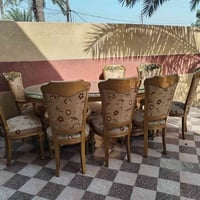 ميز طعام • شازلونة • خشب زان مصري