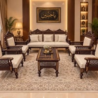 خشب زان • مطعّم بالصدفة • أنتيك فاخر
