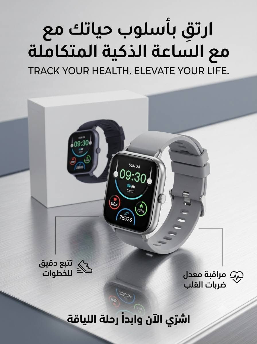 القطعة ب10 الاف قطع امزون نوادر كله جديد ومتنوع و بلاش و عالفحص شرط الشغل واي مشكلة اكو استبدال واسترجاع تفضل خاص وتدلل او تراسلني واتساب فقط مراسلة ما بيه خط يعني ما بيه اتصال حتى لا تكول ما كلتلي 
***********

نص مكتوب في الصور:
- الساعة الذكية المثالية لنمط حياتك النشط تصميم أنيق، تكنولوجيا متقدمة
- ساعة ذكية R30Pro: الأناقة تلتقي بالذكاء. حزام إضافي فاخر شاشة لمس عالية الدقة تتبع اللياقة البدنية
- FEI XUE NECK FAN تبريدك الشخصي، في كل مكان وزمان خفيف للغاية ومريح تبريد صامت مثالي للرياضة والسفر Model: BP963
- AURORA WELLNESS تناغم شخصي في أي مكان. مصمم لراحتك. INTUITIVE DESIGN. PERSONALIZED WELLNESS. Find Your Calm.
- تجربة CarPlay لاسلكية. بكل سهولة. التوصيل والتشغيل. الملاحة. الموسيقى. التحكم الصوتي.
- كولمي P81 - ساعتكم الذكية الأولى والأكثر أناقة تتبع دقيق للصحة ومعدل ضربات القلب مراقبة النشاط اليومي واللياقة عمر بطارية طويل للاستخدام المستمر تلقي الإشعارات والرسائل الذكية
- — PREMIUM — STEREO EXPERIENCE صوت نقي، تصميم أنيق. ارتقِ بتجربتك الموسيقية.
- ارتق بأسلوب حياتك مع مع الساعة الذكية المتكاملة TRACK YOUR HEALTH. ELEVATE YOUR LIFE. تتبع دقيق للخطوات مراقبة معدل ضربات القلب اشتري الآن وابدأ رحلة اللياقة
- ارتقِ بنمط حياتك مع ساعة Wearables الذكية**
- WEARABLES SMART WATCH
- ❤️ -> قياس نبض القلب
- 🏃 -> تتبع اللياقة
- 📞 -> تنبيهات المكالمات
- 🔋 -> عمر بطارية طويل