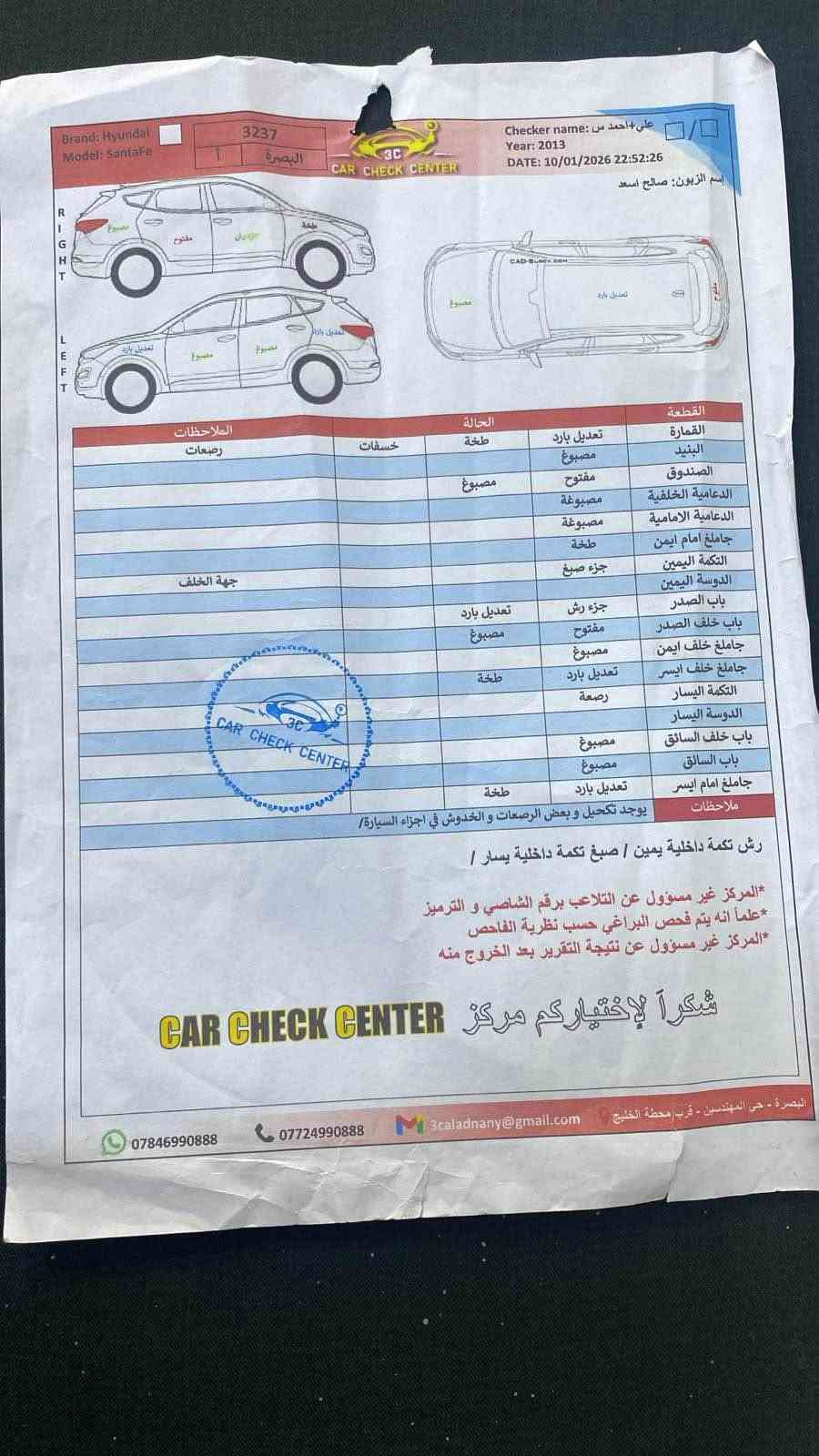 سنتافي • ٢٠١٣ • رقم بصره