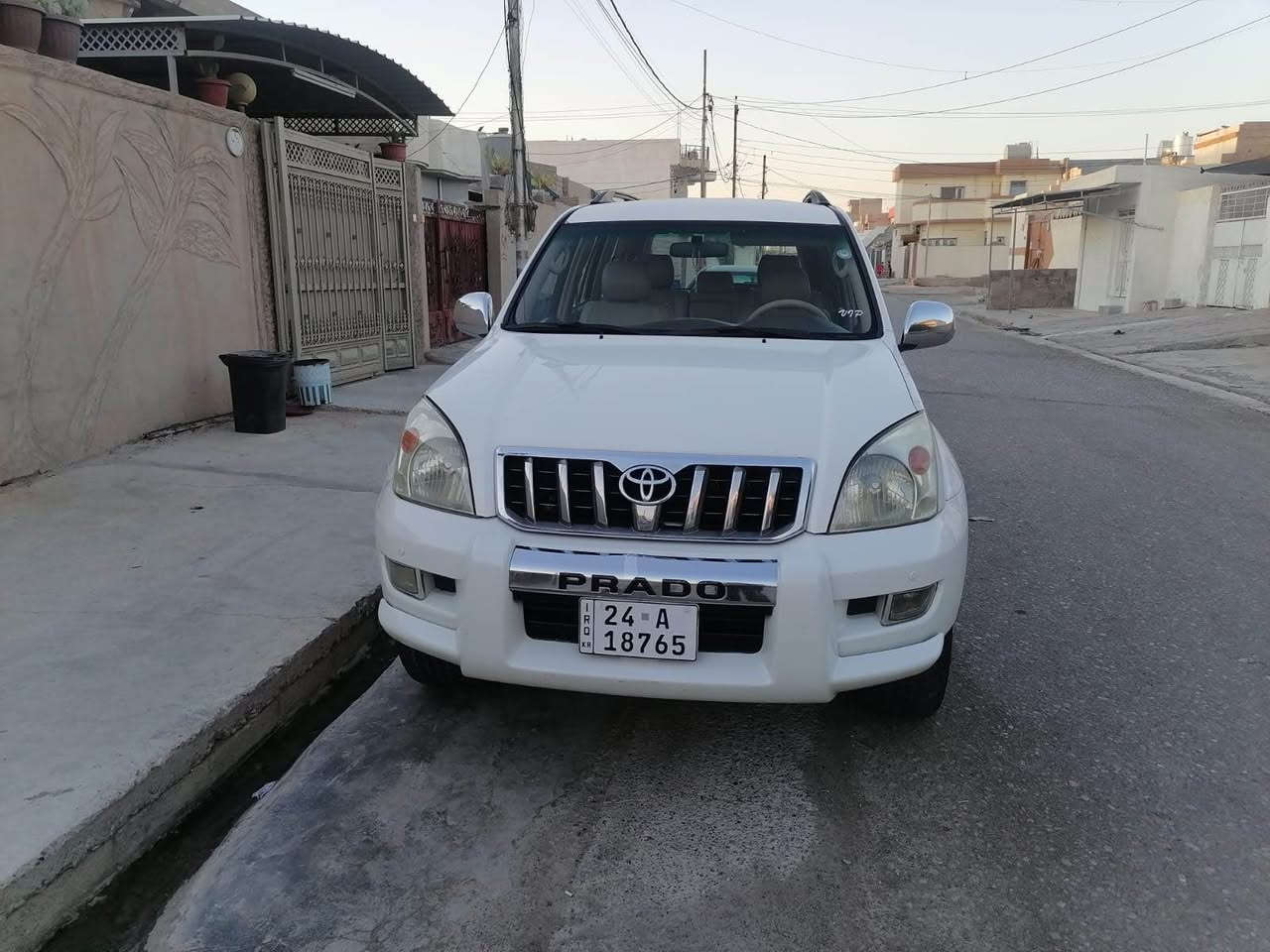 تويتا برادو 
موديل 2008 
محرك 4 بستون 
مواصفات GX
سنويه جديد 2030
شرط محرك و كير و تبريد 
صبغ بونيت و مكان لزكات بدون شخط بدون ضربه 
سعر 145
***********
***********
مكان كركوك الحويقة, كركوك

