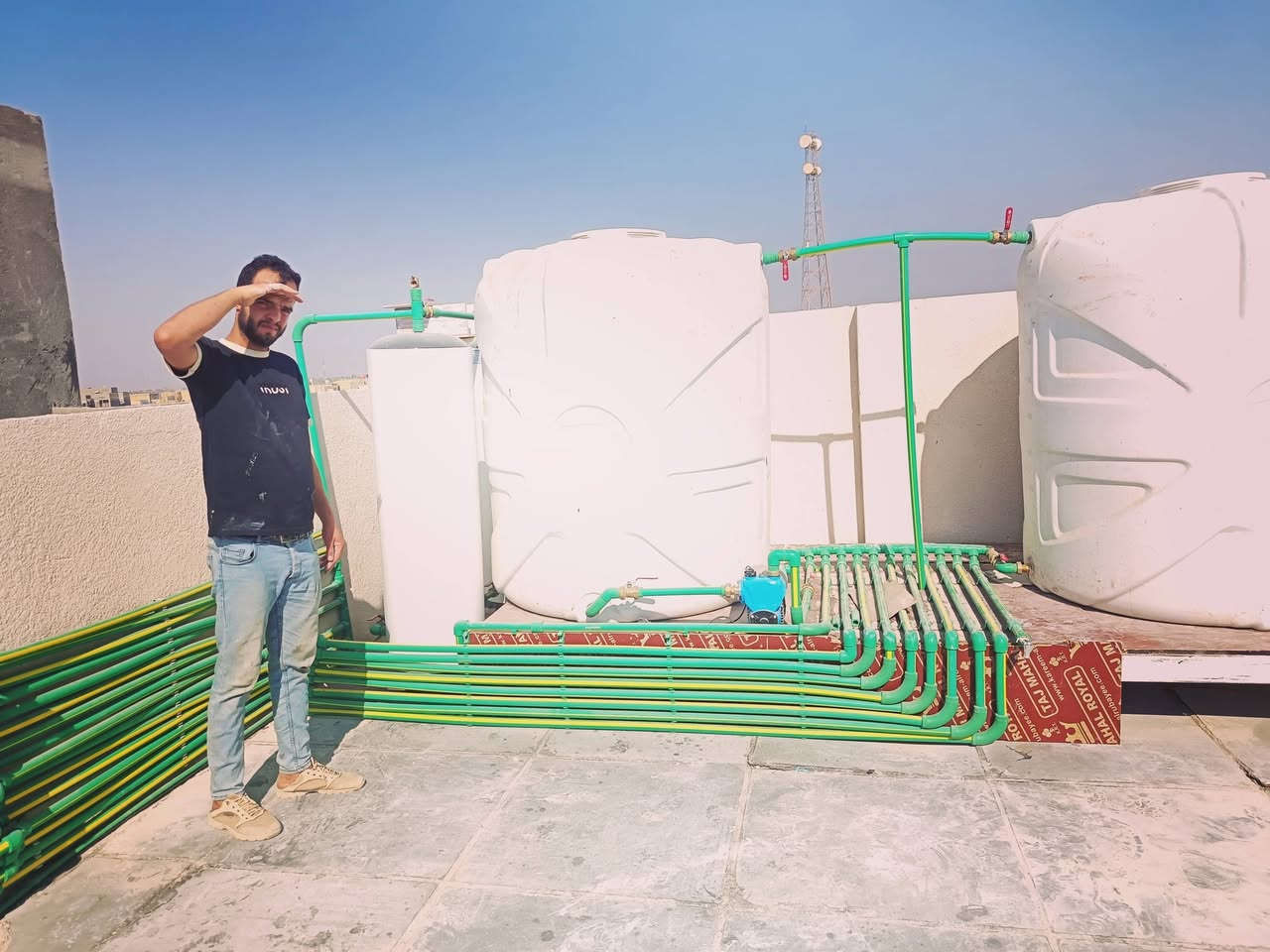 السلام عليكم 
كادر تأسيس ماي بأحدث الطرق 
كادر تأسيس مجاري متميز 
كادر تأسيس كهرباء بأحدث الطرق 
نضام سيمنز ونضام بوري 
نشر جكشنات منضومات كامرات 
نكدر نكون اشراف ع ي موقع تحب 
نكدر نضف بيتك ونحدله ونصب صبه نضافه 
بأنسب الاسعار وافضل تعامل كادرنه شاب وما يتعب بلعمل انجازنه سريع 
للتواصل اتصل*********** او راسل الصفحه
