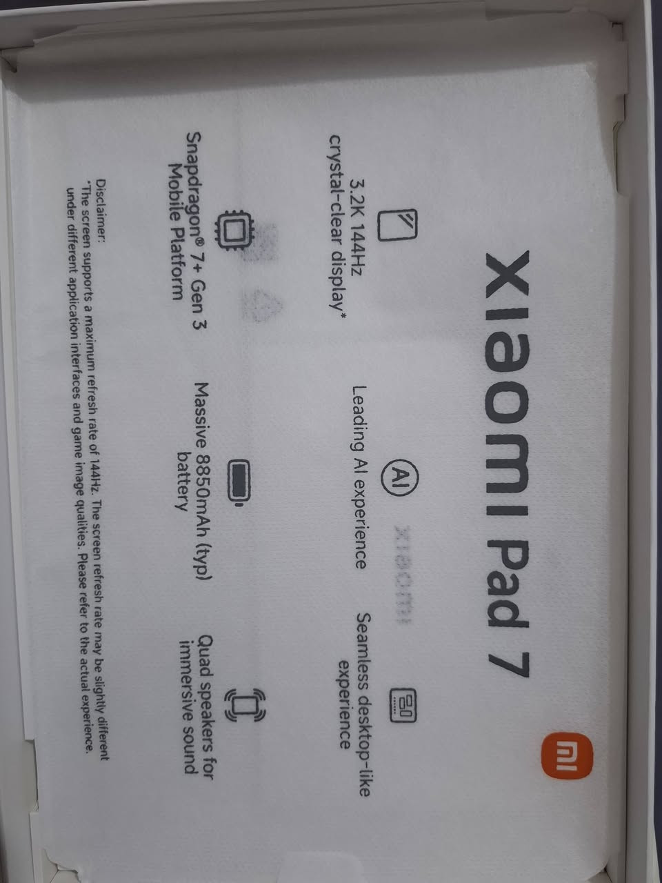 شاومي باد 7 ذاركره 256 عشوائيه 12
Snapdragon7 +Gen3 معالج
جديد مستعمل 4 ايام دورات الشحن 4 مرات
البطاريه 100%
السعر 500 ألف قفل 
موقع بغداد 
رقم ***********
