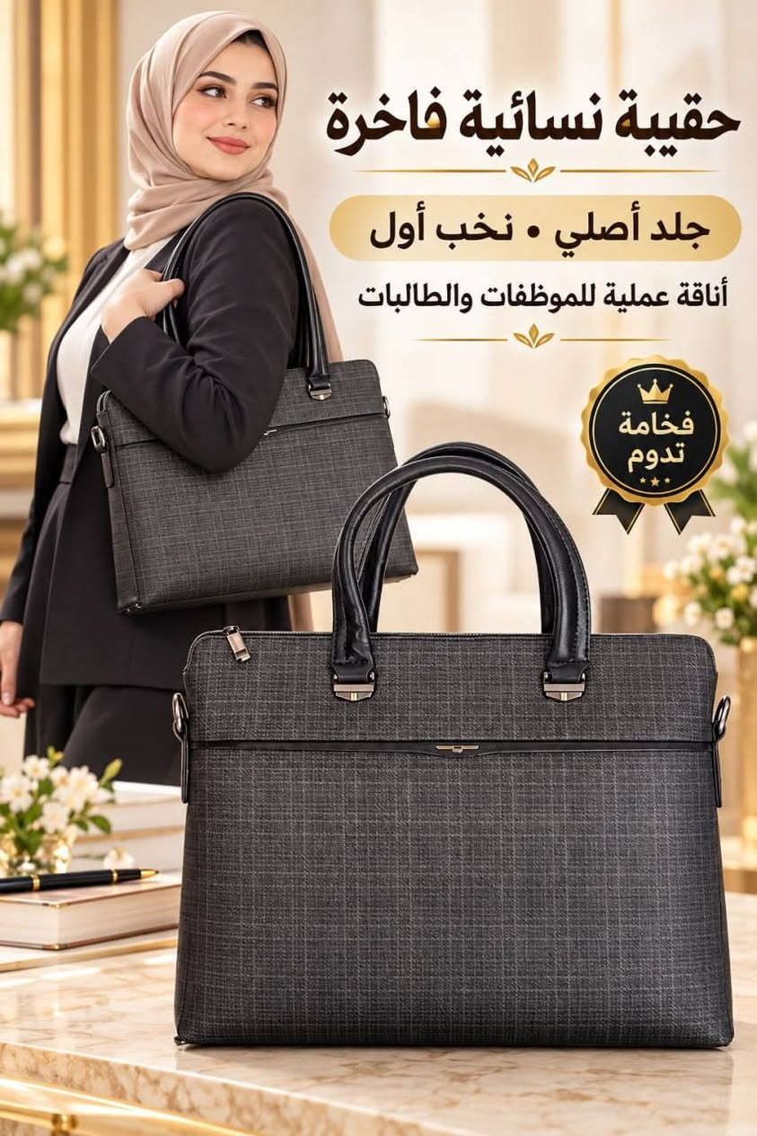 لا توجد تفاصيل

نص مكتوب في الصور:
- حقيبة نسائية فاخرة
- جلد أصلي • نخب أول
- أنيقة وعملية للموظفات والطالبات
- متينة وعملية
- تصميم أنيق وعصري
- جلد أصلي نخب أول
- جودة عالية
- سحاب قوي وعالي الجودة
- تفاصيل فاخرة
- مساحة داخلية واسعة ومنظمة
- حقيبة نسائية فاخرة جلد أصلي • نخب أول أناقة عملية للموظفات والطالبات فخامة تدوم
- حقيبة نسائية فاخرة جلد أصلي • نخب أول أنيقة وعملية للموظفات والطالبات جلد أصلي نخب أول تصميم أنيق وعصري متينة وعملية جودة عالية
- حقيبة نسائية نخب أول • جلد طبيعي أصلي