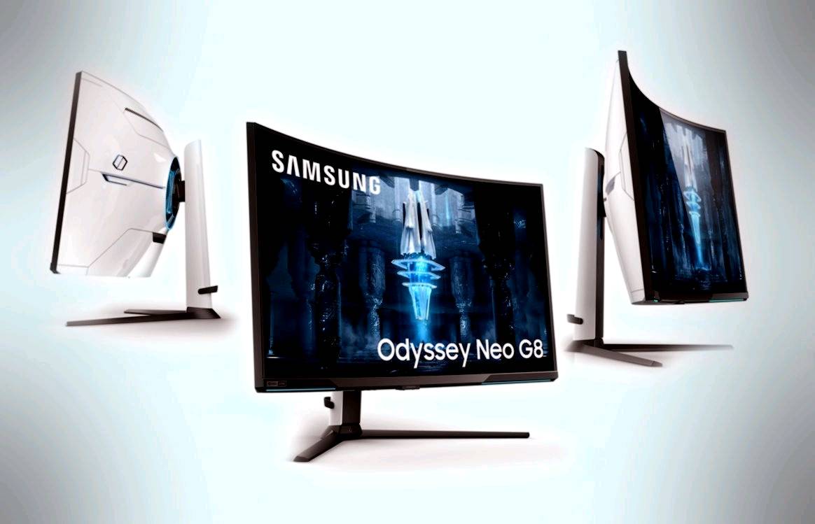 مونتر سامسونج اوديسي 
odyssey neo g8 4k
منحنية 
نوع البانل: va /  microquantum led 
+ HDR 10
4K - 244HZ ممتازة للابلي ٥ برو / العادي والاكسبوكس سيريس اكس