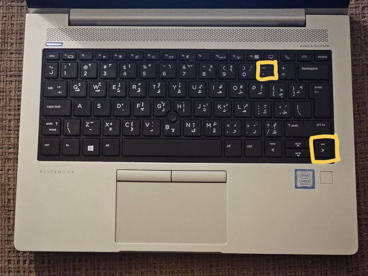 HP EliteBook 830 G6 • ٢٥٦GB SSD • عطل بزرين بالكيبورد