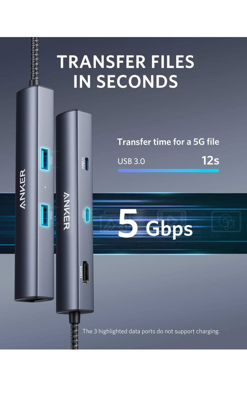 ادبتر ماركة أنكر USB-C مع منفذ إيثرنت،
 محول متعدد المنافذ 6 في 1 من USB-C إلى إيثرنت
محول HDMI بدقة 4K
 يدعم الشحن السريع بقدرة 65 واط كحد أقصى
ومنفذ USB-C ومنفذي USB-A لنقل البيانات
 متوافق مع أجهزة MacBook Air وiPad Pro وXPS والمكاتب المنزلية وغيرها
واتساب ***********
#anker #essager #baseus #ugreen #حمادة_للدعافيس
