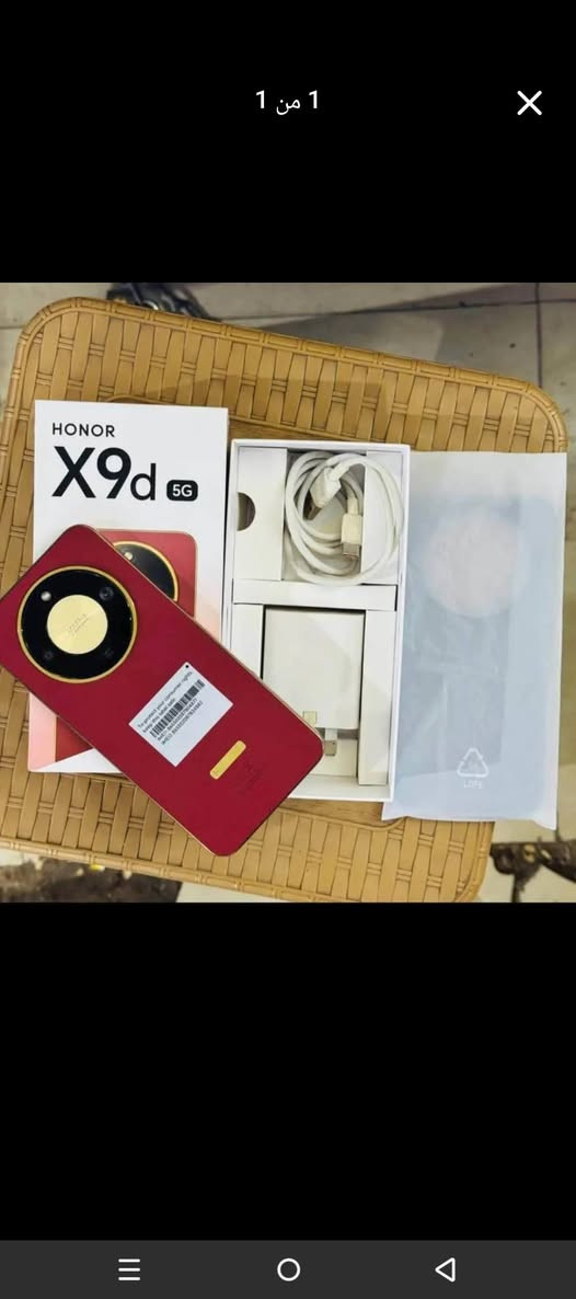 متوفر هونر جديد x9d جديد ذاكره ٢٥٦ رام ١٢ ب ٥٢٥
ومتوفر مستعمل أسبوع ذاكره ٢٥٦ رام ١٢ كامل كارتون وغراض سعر خاص أو اتصال ***********

نص مكتوب في الصور:
- X9d 5G قوة تتحمل ... جمال يدوم Snapdragon 6 Gen 4 معالج قوي وسريع 8300mAh بطارية ضخمة تدوم طويلاً 66W شحن سريع 6.79" AMOLED 120Hz شاشة كبيرة وسلسة 256GB ذاكرة داخلية 12GB رام 8 108MP + 16MP كاميرا واضحة بكل تفاصيلها ضمان 12 شهر 520,000. 12GB
- 1 من 1