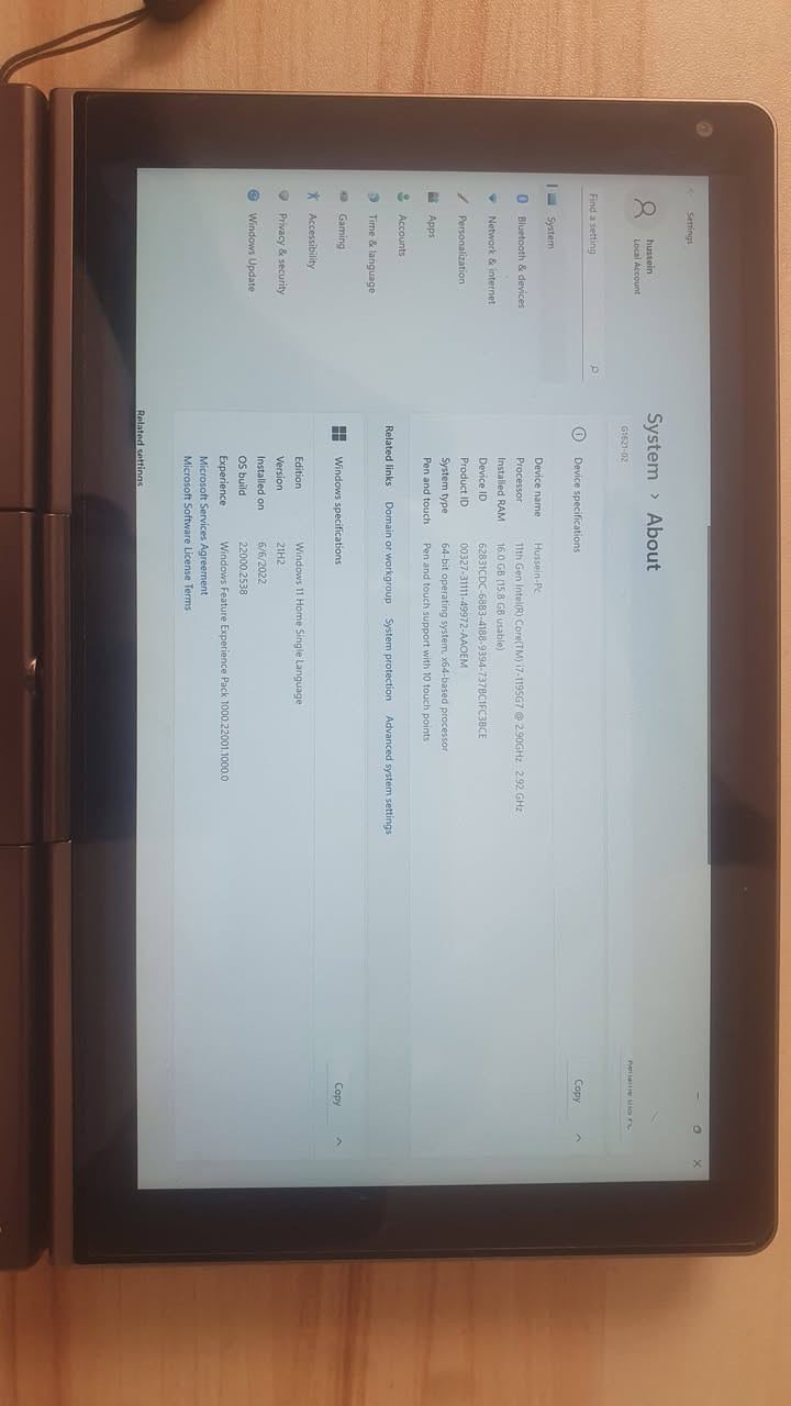 GPD Pocket 3 • شاشة لمس • خلل سماعة