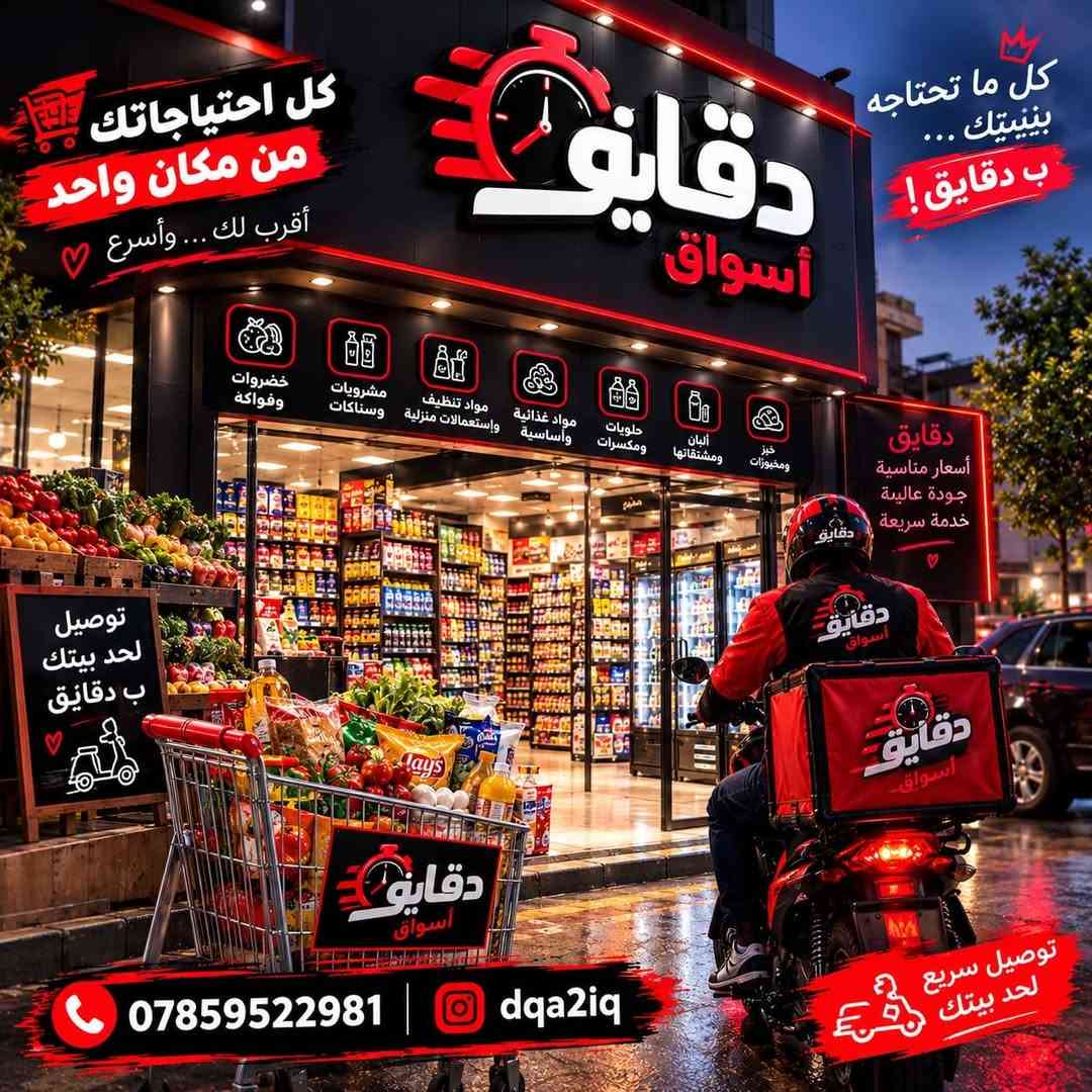 توصيل سريع • سوبرماركت • مواد غذائية